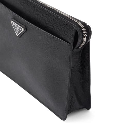 prada saffiano leather pouch|Prada saffiano black small.